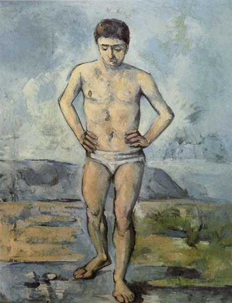 Paul Cezanne Man Standing,Hands on Hips Norge oil painting art